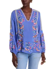 Johnny Was Tamara Embroidered Top