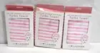 Lemon Lavender Women's Turban Towel Painterly Pink White Stripes Lot Of 3