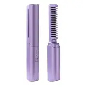2X(2In1 Wireless Professional Hair Straightener Curler Comb Fast Heating2803
