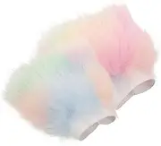 [WRITWAA] Fluffy Arm Warmers Women Furry Wrist Cuffs Hand Warmers Perfect for Cold Days