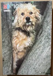 1989 Dog That Resembles Benji Junior Puzzle 100 pc 11" X 16" Milton Bradley