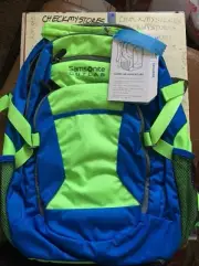 NEW NWT Samsonite 75590-1324 Outlab Grouper Backpack, Electric Blue/Green Gecko