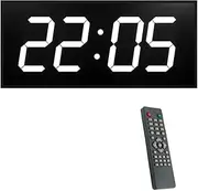 21 Inch Double Side Clock, Alarm, Count Up/Down, Auto Dimmer, 8-Level Brightness, Calendar and Thermometer, for Industrial Warehouse (Color : White)