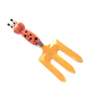 Catzon 21.5cm Kids Gardening Tools Mini Orange Fork Safe Toy Gardening Tools for Soil Planting Digging Transplanting