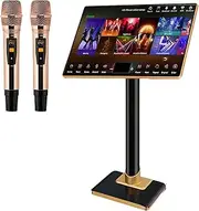 New Karaoke Machine, Chinese Karaoke Machine, 21.5 Inch Inkaraoke Player with Wireless Microphone, Touch Screen Phone, 1.1 Million Cloud Download Songs, Power Amplifier Function, Phone App Control