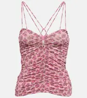 [Isabel Marant] Isabel Marant Leila printed ruched jersey top AU 6 purple