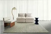 Glendale Grey Charcoal Marbled Wool Rug
