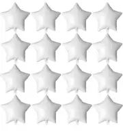 18" Gray Star Balloons 20 Pack Foil Balloons Mylar Balloons for Baby Shower