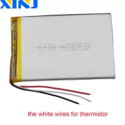 3.7V 3000mAh 11.1Wh NTC 3-Wires Thermistor Li Lipo Rechargeable Battery 406090
