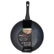 Sir John's Gifts Stone Chef Forged Wok Non Stick Cookware Kitchen Black - 30cm
