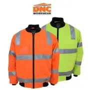 DNC Mens HiVis "Hoop" pattern flying jacket Biomotion Workwear Safety Tape 3769