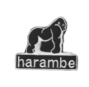 HARAMBE GORILLA Iron On / Sew On Patch Embroidered Badge Motif PT370