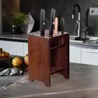 Knife Storage Rack Cultery Drainer Knives Block Holder for Restaurant Pantry
