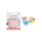 4PK Top Chef Silicone Cupcake Liners Square Assorted Colours - 7X7X3.5cm