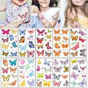 10Pcs Tattoo Stickers, Valentine's Day Love Lips Tattoo Stickers, One-Time Tattoo Stickers, Temporary Tattoo Stickers, Lovers Dating Confession Tattoo Stickers (Butterfly)