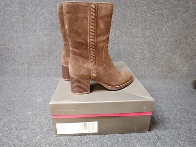 NEW Vince Camuto Zelcinna Mid Shaft Root Beer Suede Boots Size 5.5M (SS20)