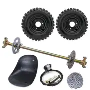 740mm Go kart Rear Live Axle Kit Seat 6" Wheels for ATV Trike Quad Dirt Bike