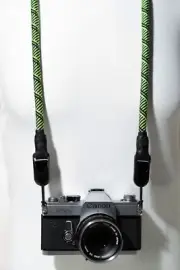42" Green & Black Rope Camera Strap w/ 2x Peak Design Anchors / 10.5mm Thick
