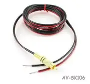 6ft CablesOnline 18 AWG Speaker Wire Single Cable with RCA Male Plug, AV-SK106