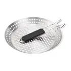 Bakeware Grill Pan Round BBQ Griddle Pizza Tray Steak Meats Grilling Pan