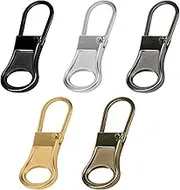 5pcs Zipper Pull Replacement, Detachable Zipper Pulls Zipper Replacement Zipper Repair Kit Zipper Replacement Slider for Jacket Pants Coat Shoes Suitcase Backpack (Mixed Colors)