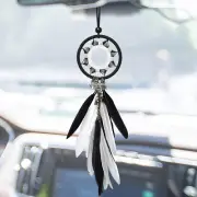 Dream Catcher Car Interior Rearview Mirror Hanging Decor Handmade Grids Nature F