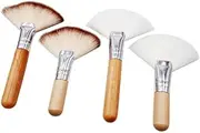 TEONEI Facial Fan Brush,Face Makeup Brush,Highlighting Make Up Brush Cosmetic Tools,4PCS