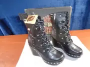 GENUINE HARLEY DAVIDSON, FEMALE ,LEATHER ,MOTORBIKE, BOOTS - NEW , Size 10