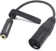Youkamoo 4 Pin XLR to 4.4mm Female 5 Pole Balanced 8 Core Silver Plated Audio Headphone Adapter Cable 15cm