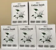 Cotton Swabs 400 Count Each - Round / Soft Wooden Stick Pack Of 5