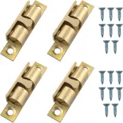Closet Ball Tension Latch 4PCS Golden Copper Double Ball Roller Catchs with Scre
