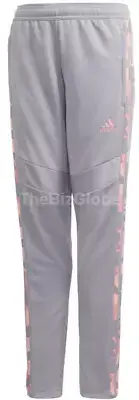 Adidas Girls Tiro 19 Aeroready Training Pants Grey/Pink Camo Size Extra Large