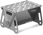 Aswalling Barbecue Grill Heating Stove Multi-Function Camping BBQ Grill Rack Net Firewood Stove Stainless Steel BBQ Grill