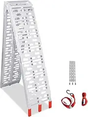 Oppsbuy Aluminium Loading Ramp, Motorcycle Folding Truck Tailgate Ramp Trailer, for ATV, 340KG Capacity