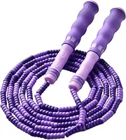 Beaded Jump Rope - Soft Beaded Skipping Rope | 8FT Skipping Rope For Kids, Adjustable String with Ergonomic Handles For Workout Exercise Gym School PE Home Outdoor Training Competition Weight Loss