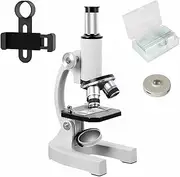 Microscope-200-4000X Magnification,Biological Educational Microscope for Students and Adults,with Phone Clip,Biological Specimen and Fill Light