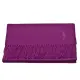 【YSL】經典品牌LOGO刺繡羊毛流蘇圍巾(紫色1259024-PURPEL)