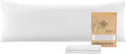 Body Pillow Cover, Ultra Soft Microfiber Long Pillowcase, Envelope Closure Large Pillow Cases 20x54 inch (White)