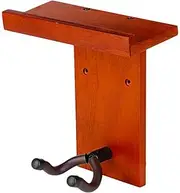 Wooden Guitar Wall Mount, Acoustic Guitars Stand with Pick Holder, Instrument Display Hook, Space-Saving Storage Organizer for Bass, Mandolin, Ukulele 9.5x3.9x8.5 Inch