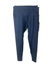 Women’s Small Athletic Legging's Scorpio Sol Blue Polka Dot Lightweight