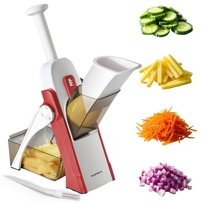 Safe Mandoline Slicer for Kitchen, Vegetable Food Potato Chip Slicer Maual Ad...