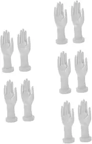 HOLIDYOYO 5sets Plastic Mannequin Hand Jewelry Holder Ring Display Stand Nail Practice Training Hand for Store Home Use 2pcs*5