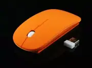 New Wireless mouse Portable PC Laptop 1600DPI Mini Mice Slim Optical Orange