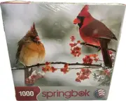 Springbok Puzzle 1000 Pcs Cardinal Couple 24" x 30" Sealed New