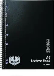 Spirax P906A Pp Lecture Book A4 250 Page Black