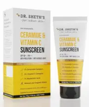 Dr. Sheth's Sunscreen SPF 50 Cream with Ceramide & Vitamin C for Oily Skin 50g