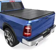 KUIPERAUTO Quad Hard Truck Tonneau Cover Fleetside Compatible with 2009-2024 Dodge Ram 1500 Inclu. Classic & New Body (w/o Ram Box)-5.8 FT Bed On Top 67.4 inch Aluminum Bed Cover