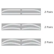 6 Pair Eyebrow Stencils Tattoo Brow Shapers Sticker Templates Makeup Tool