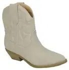 Soda Rigging-S Sand Pull On Pointed Close Toe Cowgirl Western Heeled Ankle Boot