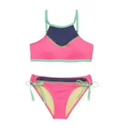 NWT Hobie Stitch Perfect Hi Neck Two-Piece Swimsuit Girl's 8 Multi